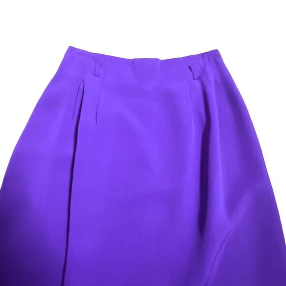 David N Petites Vintage 90s Purple Pencil Skirt With Belt Loops Size 8 - Picture 2 of 5